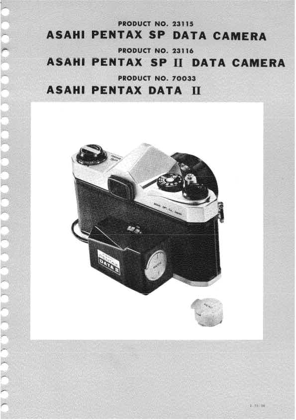 Pentax Spotmatic technical manual preview