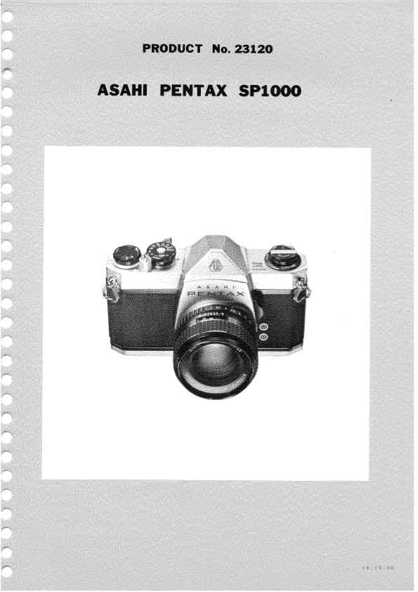 Pentax Spotmatic technical manual preview