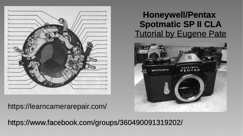Pentax Spotmatic technical manual preview