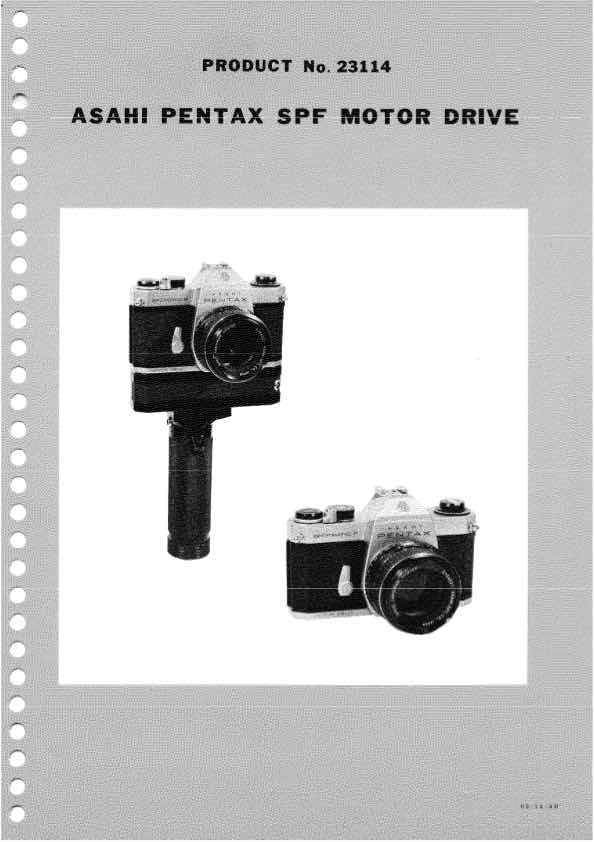 Pentax Spotmatic technical manual preview