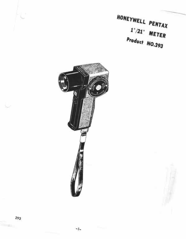 Pentax Spotmatic technical manual preview
