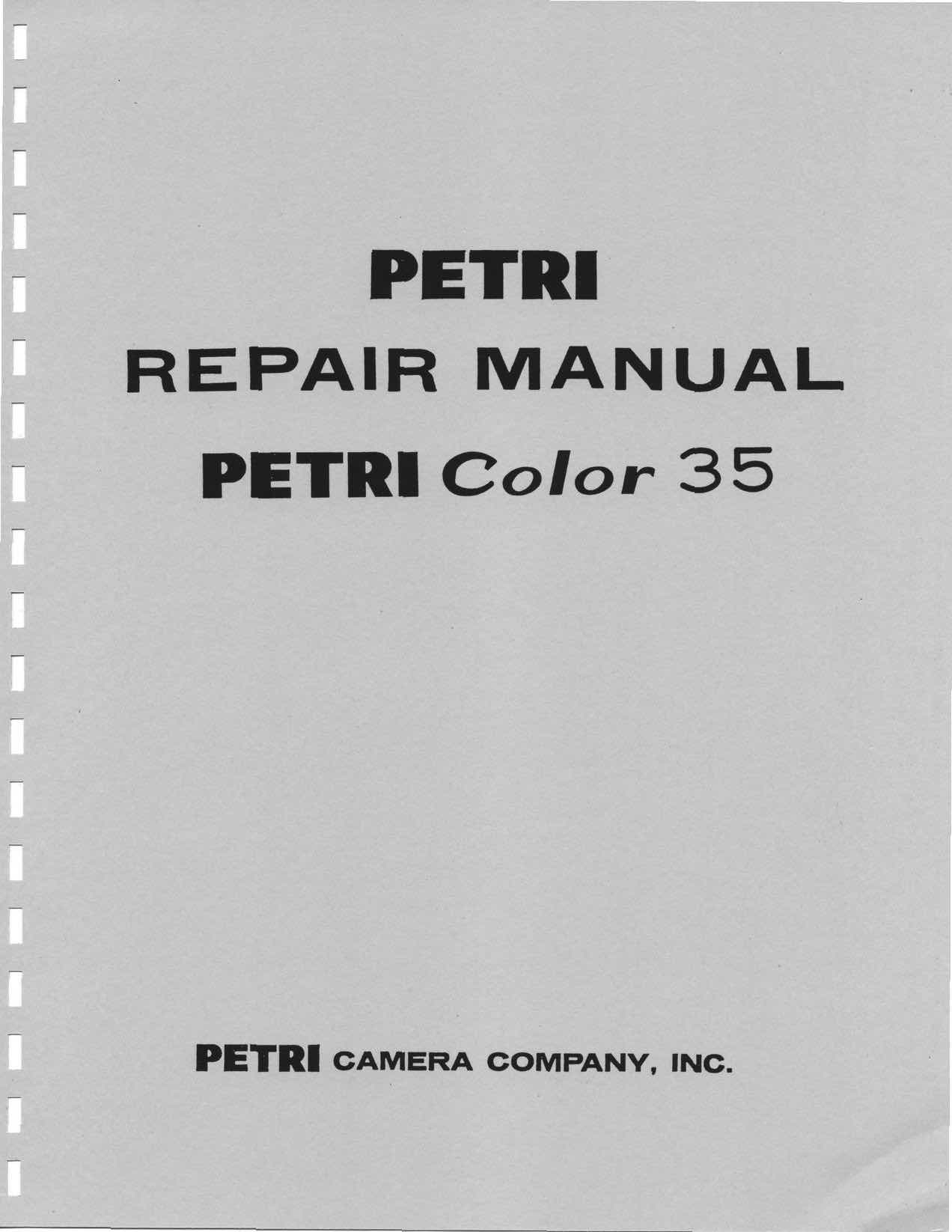Petri 35 technical manual preview