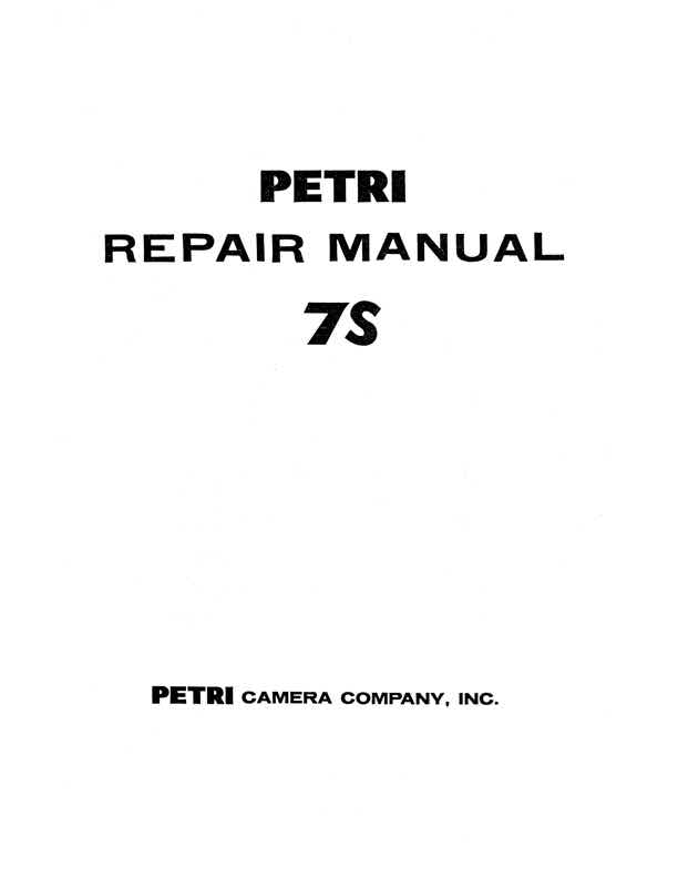 Petri 7s technical manual preview