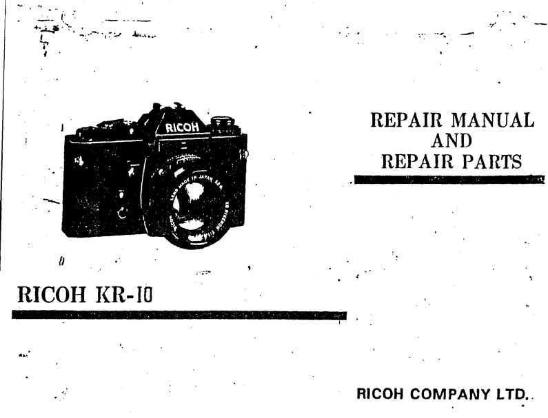 Ricoh KR technical manual preview