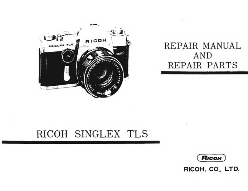 Ricoh TLR technical manual preview