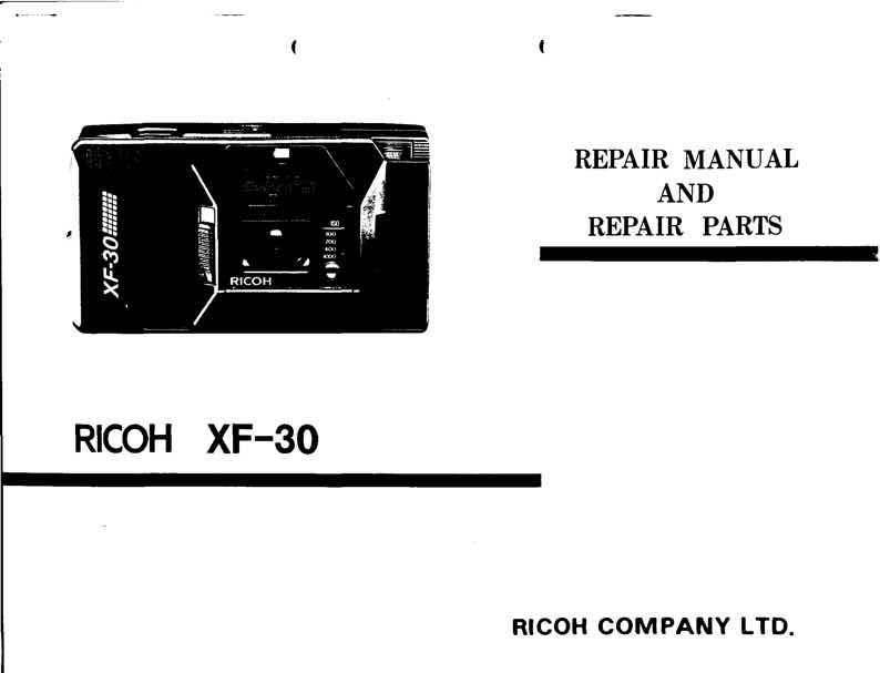 Ricoh XF technical manual preview
