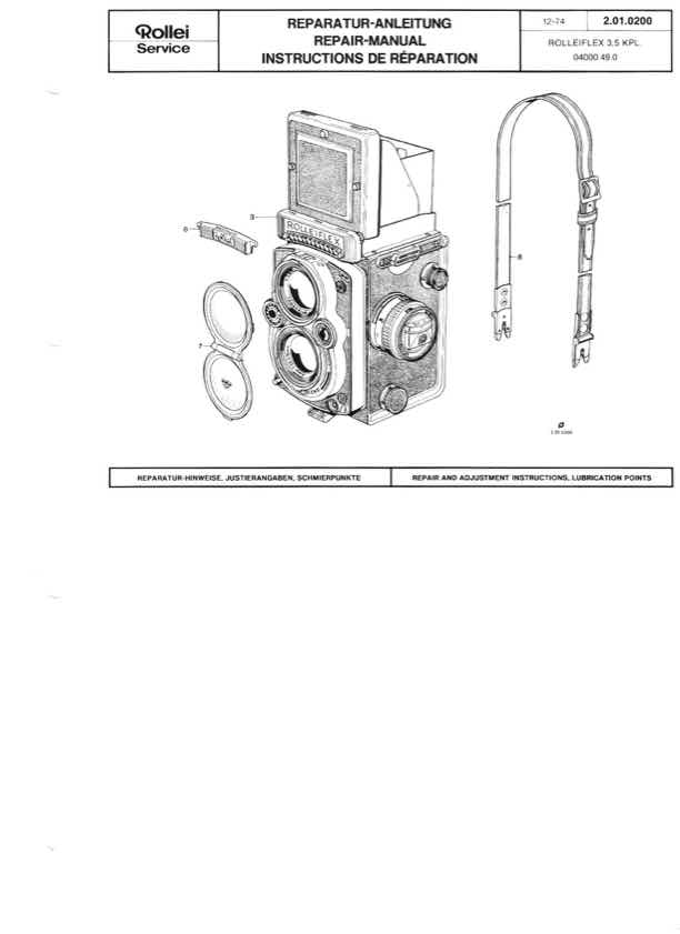 Rollei 35 technical manual preview