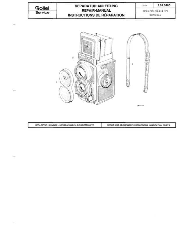 Rollei 44 technical manual preview