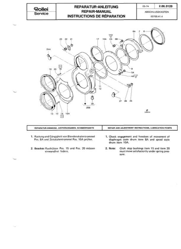 Rollei Lens Housing technical manual preview