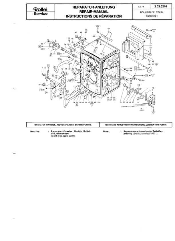 Rollei Platine technical manual preview