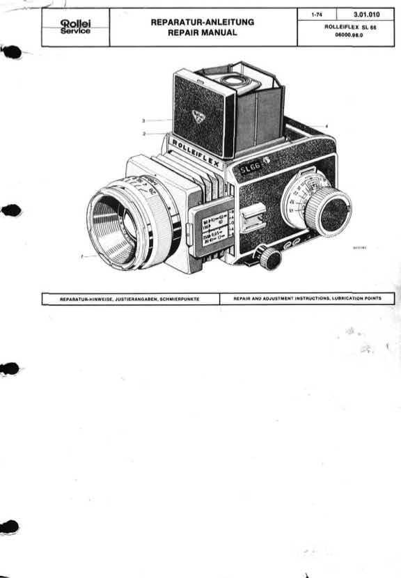 Rollei SL-66 technical manual preview