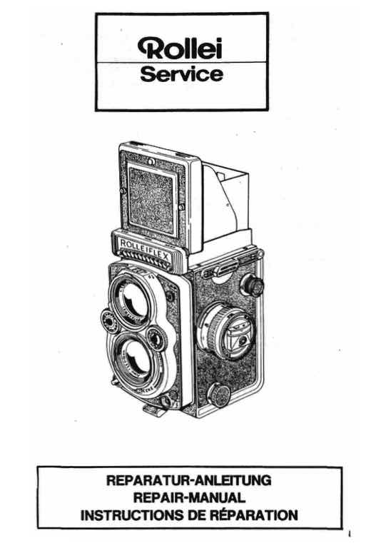Rollei TLR technical manual preview