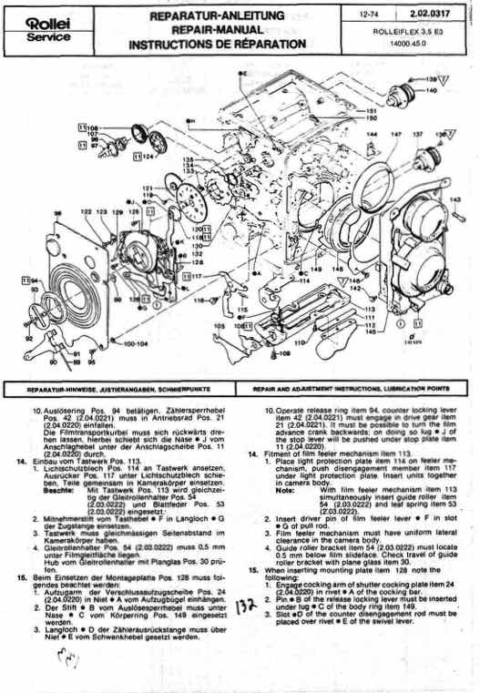 Rollei TLR technical manual preview