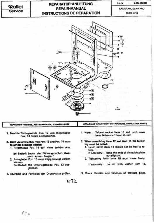 Rollei TLR technical manual preview