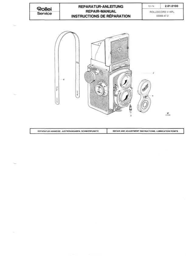 Rollei V technical manual preview