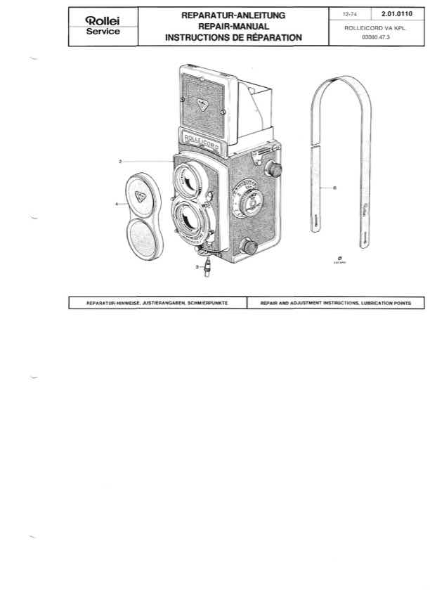 Rollei VA technical manual preview
