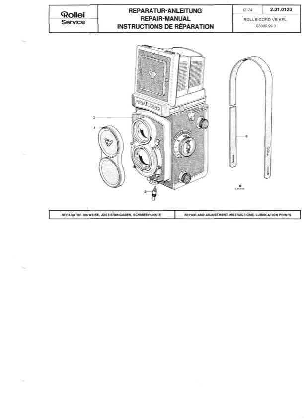 Rollei VB technical manual preview