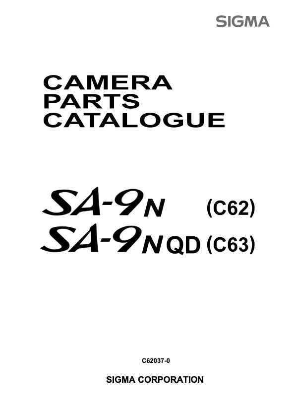 Sigma SA9 technical manual preview