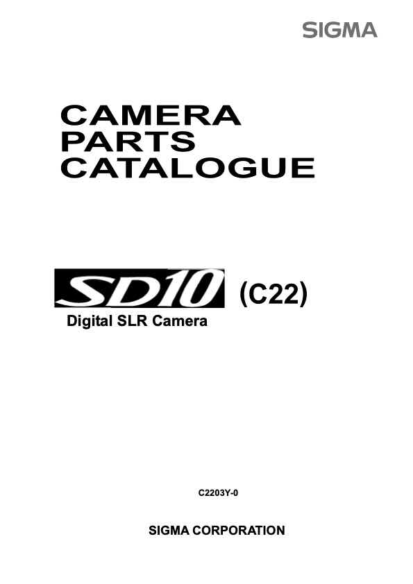 Sigma SD10 technical manual preview