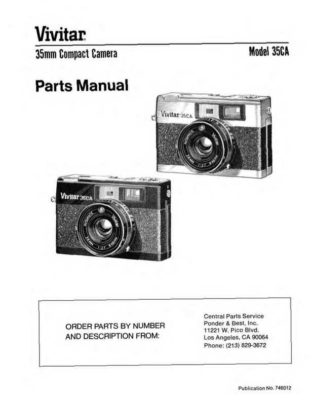 Vivitar 35 technical manual preview