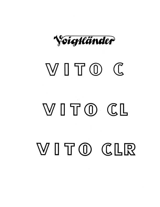 Voigtlander Vito technical manual preview