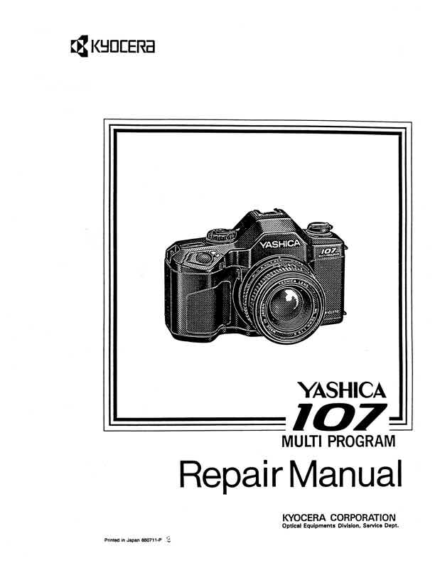 Yashica 107 technical manual preview