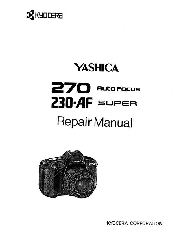 Yashica 230 technical manual preview