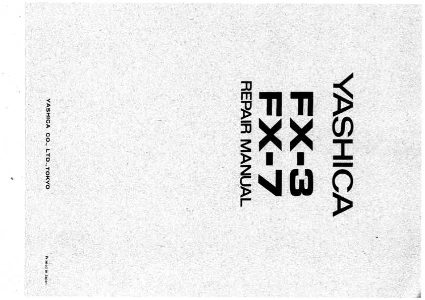 Yashica FX technical manual preview