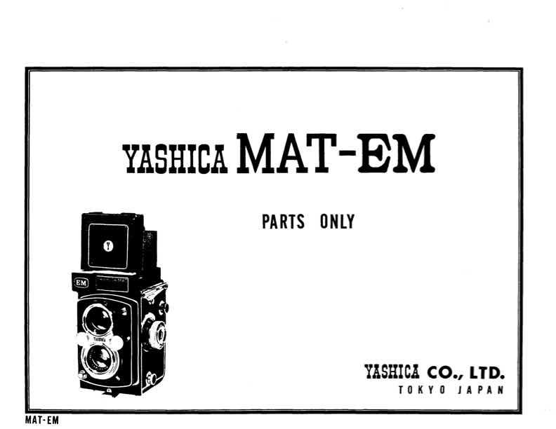 Yashica MAT technical manual preview