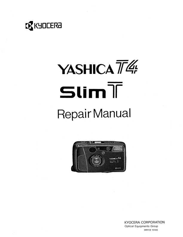 Yashica T4-T5 technical manual preview