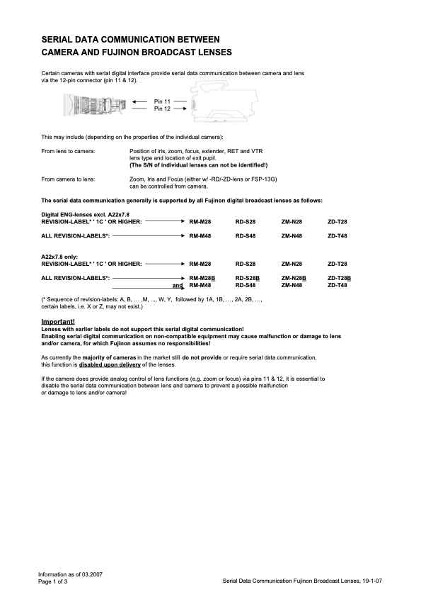 Fujinon General Docs technical manual preview