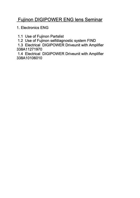 Fujinon S58 and Older technical manual preview