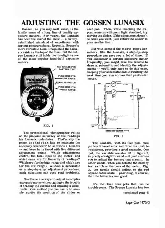 Gossen Lunasix technical manual preview