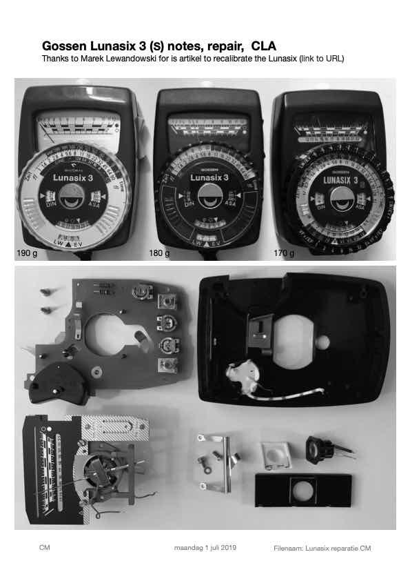 Gossen Lunasix technical manual preview