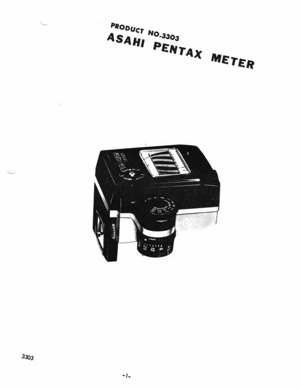 Pentax 3303 technical manual preview