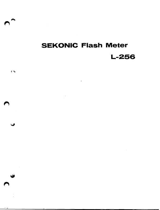 Sekonic L256 technical manual preview