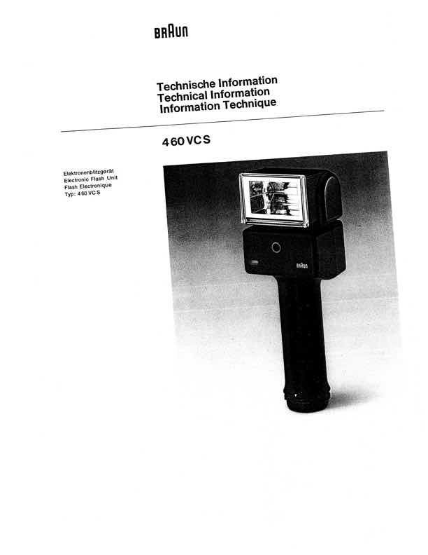 Braun 460 technical manual preview