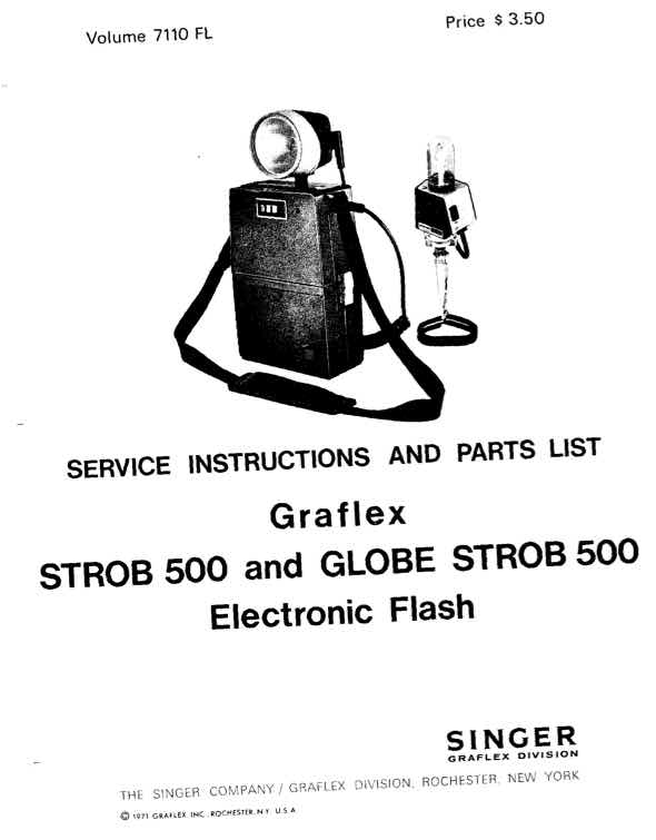 Graflex Strob 500 technical manual preview