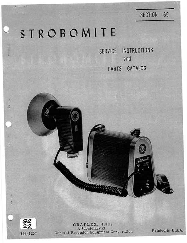 Graflex Strobomite technical manual preview