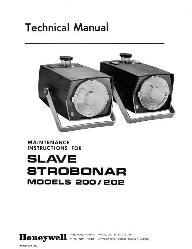 Honeywell 200-202 technical manual preview