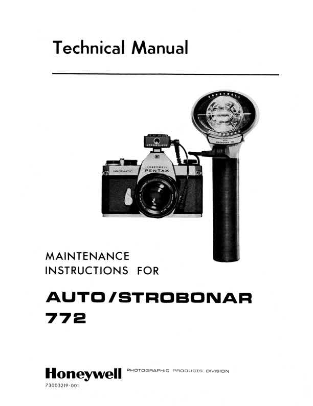 Honeywell 772 technical manual preview