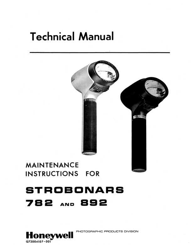 Honeywell 782-892 technical manual preview