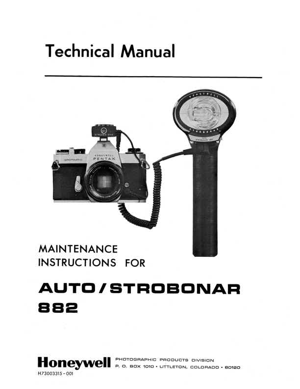 Honeywell 882 technical manual preview