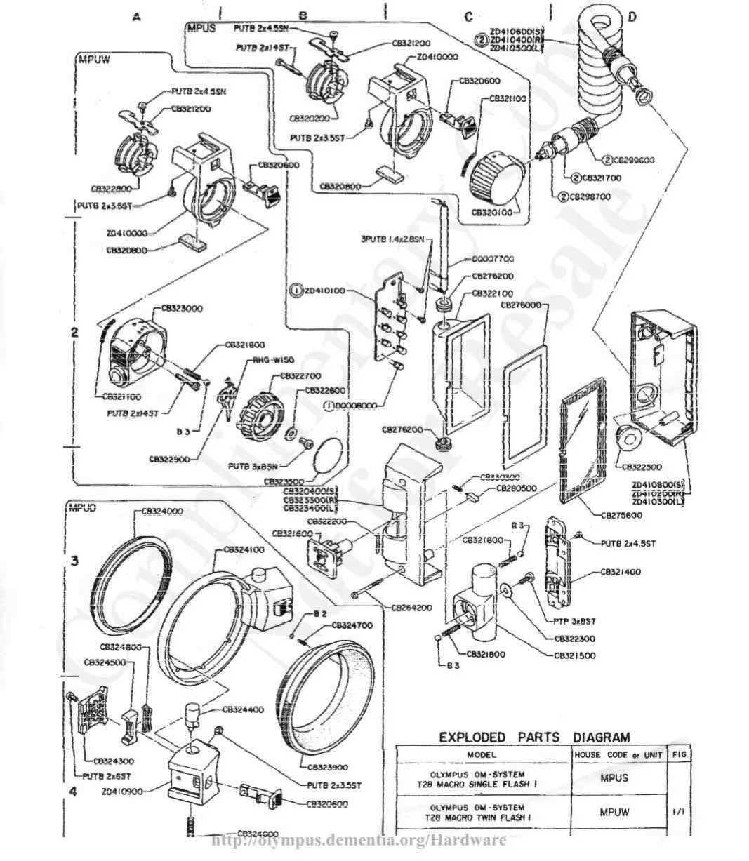 Olympus T28 technical manual preview