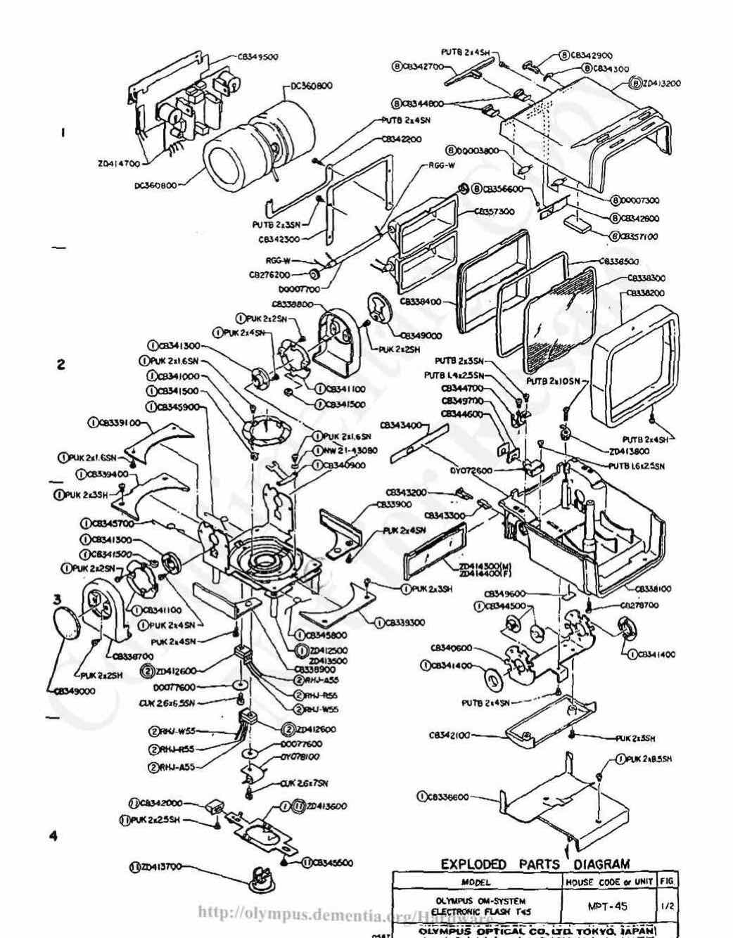 Olympus T45 technical manual preview