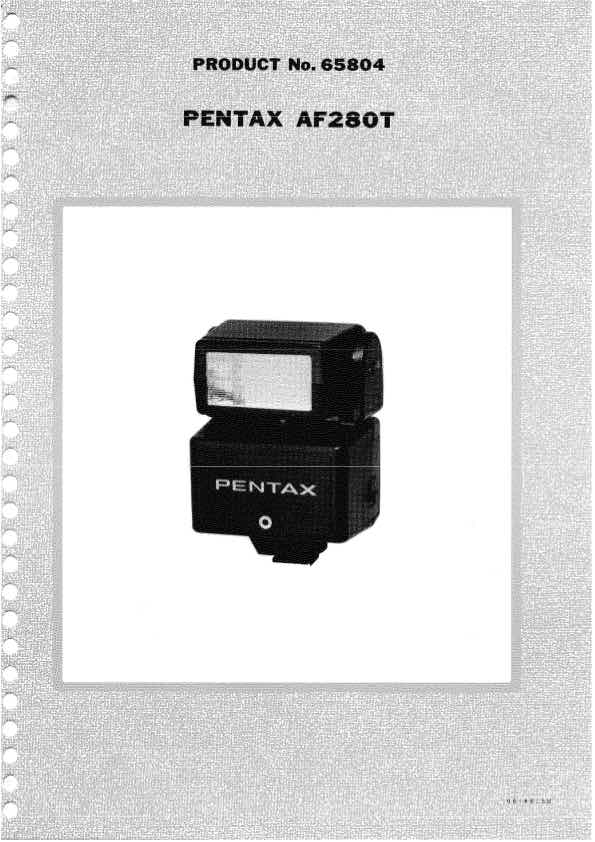 Pentax 280 technical manual preview