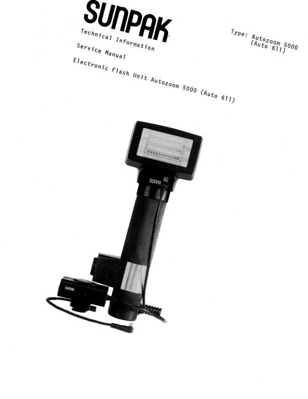 Sunpak 611 technical manual preview