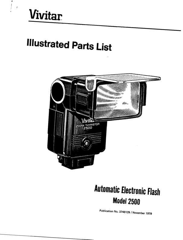 Vivitar 2500 technical manual preview