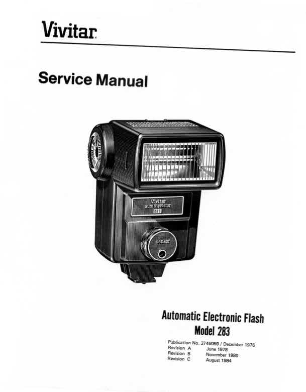 Vivitar 283 technical manual preview