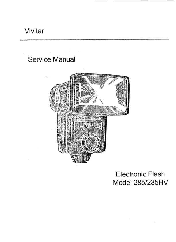 Vivitar 285 technical manual preview